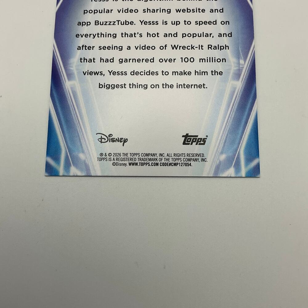 Topps Chrome Disney Wreck-It Ralph Yesss 080/150 Numbered Card - Picture 4 of 4